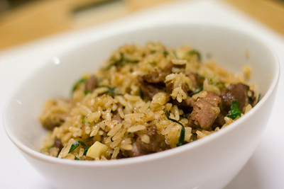 steak and chives fried rice